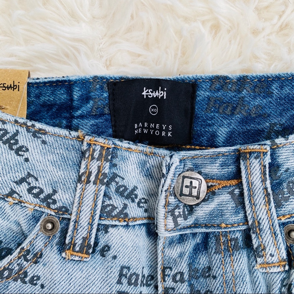 NWT KSUBI X  BARNEY Slim Pin Fake Chillz Denim - Picture 6 of 8